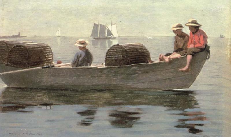 Winslow Homer three boys in a dory Germany oil painting art